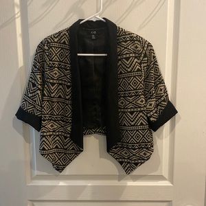 Forever 21 Aztec print cropped blazer